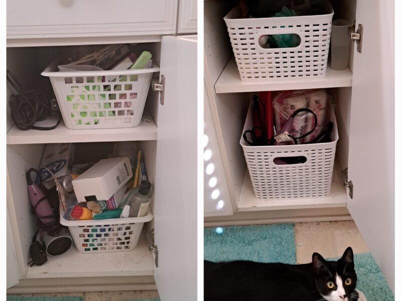 Bathroom Cabinet organized! Mueble de baño organizado!