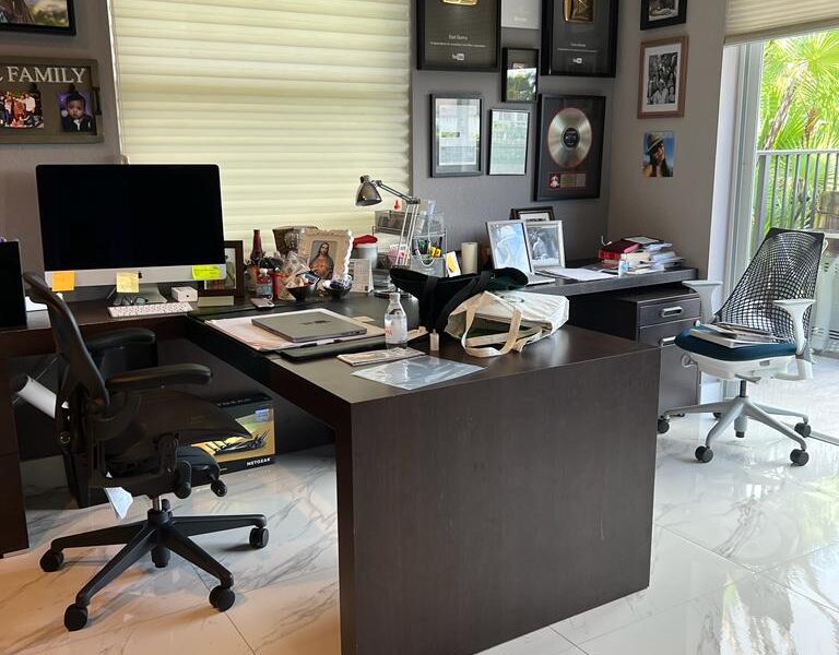 Home Office Organization - Before & After