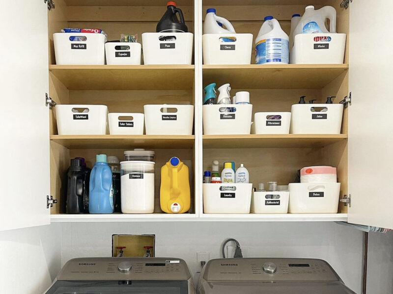 laundry organized before and after